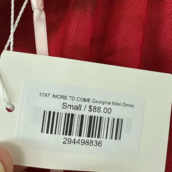 MORE TO COME GEORGINA MAXI DRESS SIZE SMALL NWT - RED FLORAL - Picture 4 of 4